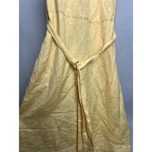 Karl Lagerfeld Paris Yellow Midi Dress – Size 6 - Picture 3 of 8